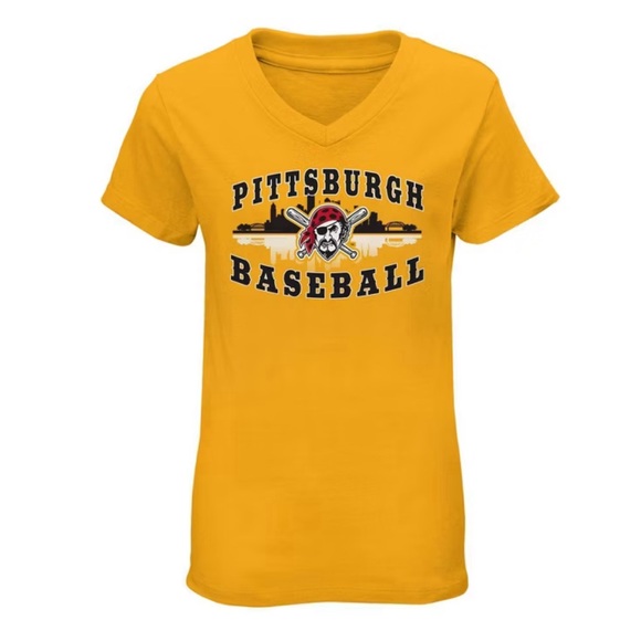 MLB Other - MLB Pittsburgh Pirates Girls' V-Neck T-Shirt Size Large (10/12) NWT